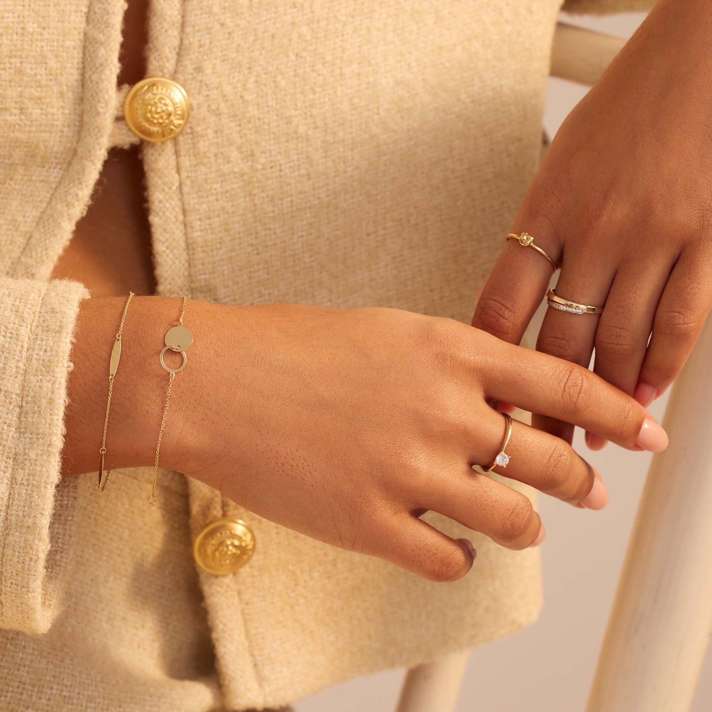 La Rinascente Donetta 9 karat gold bracelet with oval bars - Beloro jewels