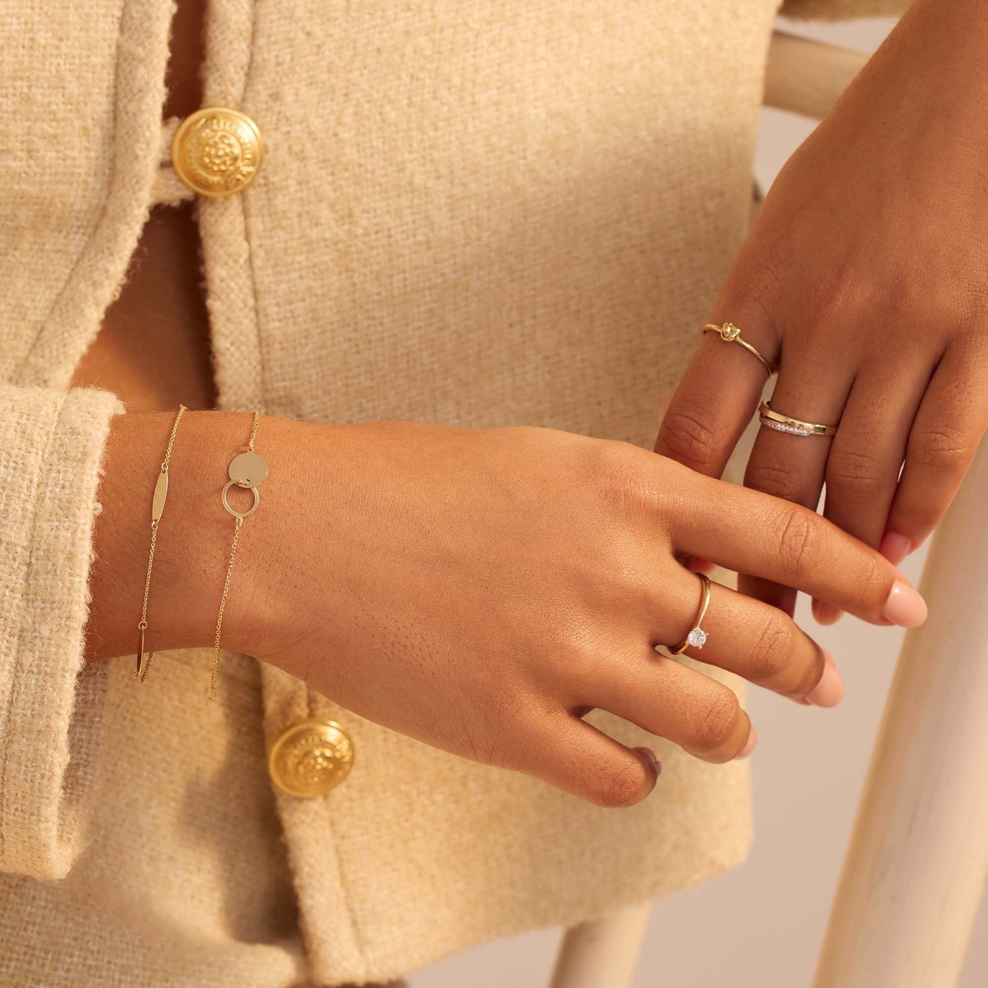 La Rinascente Donetta 9 karat gold bracelet with oval bars - Beloro jewels