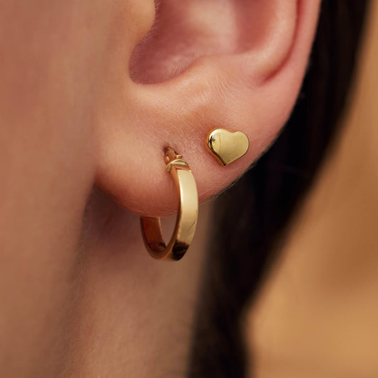 Regalo d'Amore 9 karat gold earring set with heart - Beloro jewels